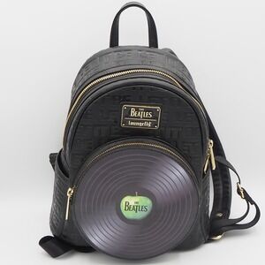 Loungefly The Beatles Let It Be Vinyl Record Embossed Mini Backpack Book Bag